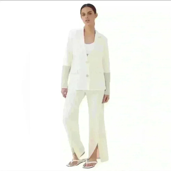 4th & Reckless new Tailored Wide Leg Pants split leg Xsmall uk 6 - Picture 4 of 10